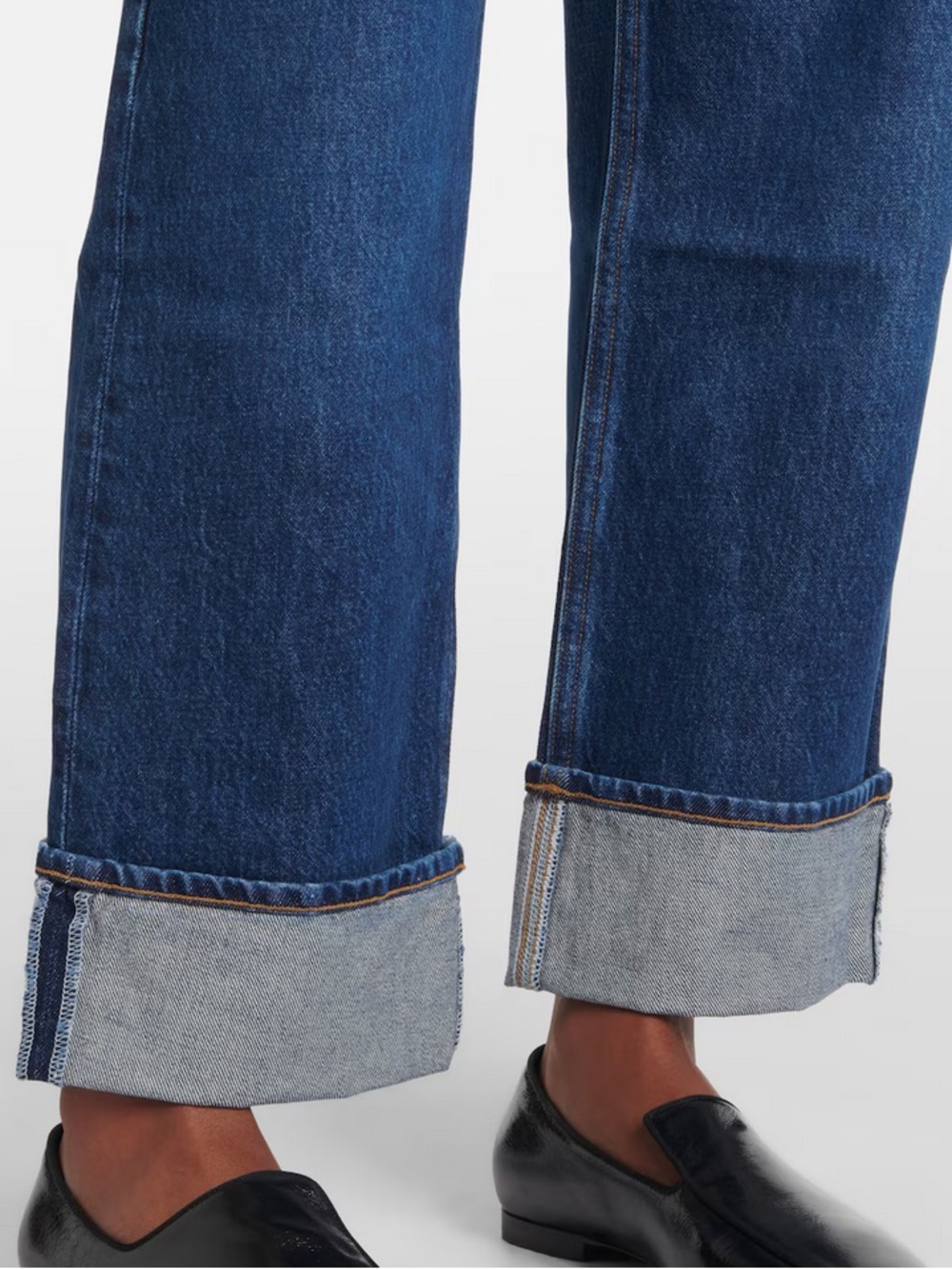 Agolde Fran Mid-Rise Straight Jeans with Cuffed Hem - Picture 5 of 12